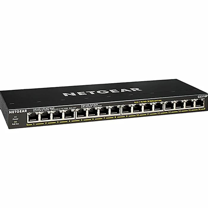 Netgear 300-Series GS316P 16-Port Gigabit Desktop/Wall Switch 3 Netgear 300-Series GS316P 16-Port Gigabit Desktop/Wall Switch