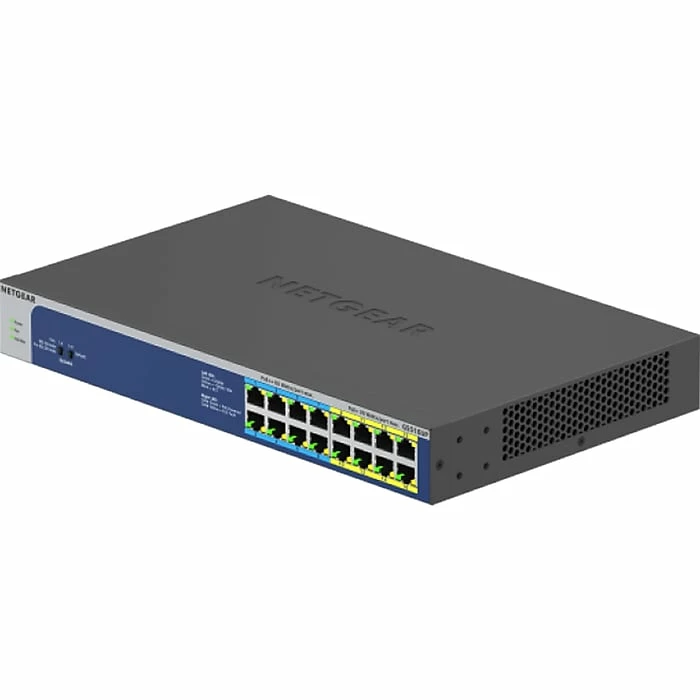 Netgear GS516UP-100NAS 16-Port Gigabit Ethernet Desktop/Rack Mountable Unmanaged Switch 3 Netgear GS516UP-100NAS 16-Port Gigabit Ethernet Desktop/Rack Mountable Unmanaged Switch