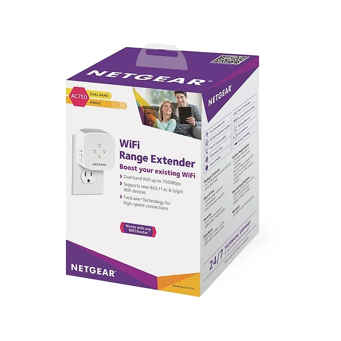 Netgear Range EX3110-100NAS Dual Band 2.4/5GHz Wireless Extender 3 Netgear Range EX3110-100NAS Dual Band 2.4/5GHz Wireless Extender