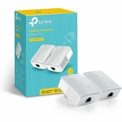 TP-LINK AV600 Nano Powerline Adapter Starter Kit, White, 2/Pack (TL-PA4010KIT)