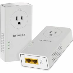 Netgear PLP2000 Powerline 2000 + Extra Outlet 2000 Mbps Network Adapter, White