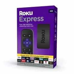 Roku Express 3930R HD Streaming Device With High Speed HDMI Cable And Simple Remote, Black
