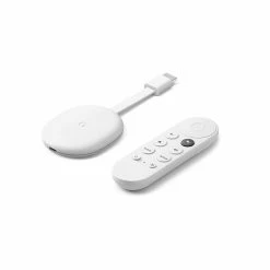Google Chromecast With Google TV Streaming Media Player, White (GA01919-US)