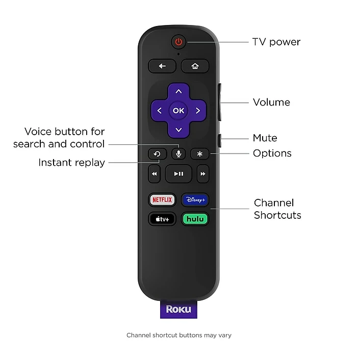 Roku Voice Remote, Black (RCAL7R) 5 Roku Voice Remote, Black (RCAL7R) - Image 3
