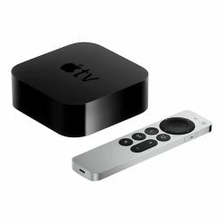 Apple TV 4K 64GB MXH02LL/A Streaming Media Player With Silver Remote