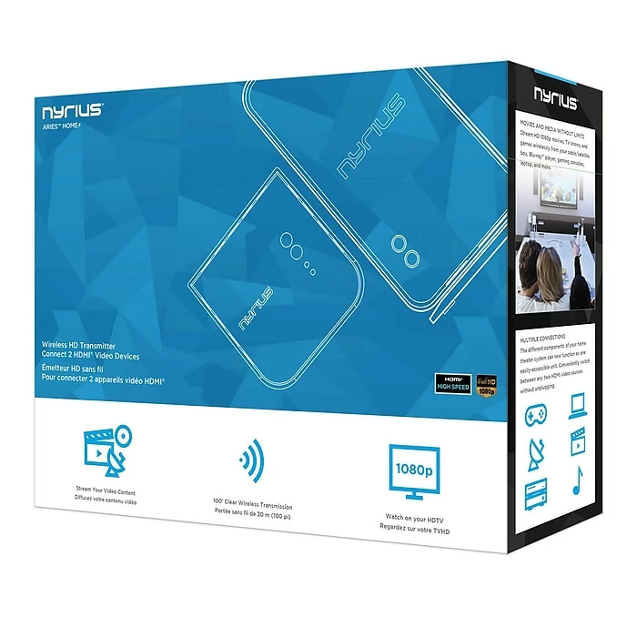 Nyrius Wireless HDMI 2x Input Transmitter & Receiver For Streaming HD 1080p 3D Video From Cable, Blu-Ray, PS4, Xbox, PC 8 Nyrius Wireless HDMI 2x Input Transmitter & Receiver For Streaming HD 1080p 3D Video From Cable, Blu-Ray, PS4, Xbox, PC - Image 6