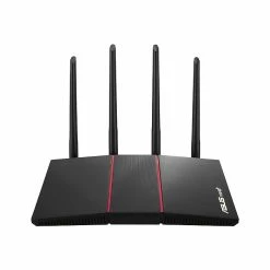 ASUS RT-AX55 AX1800 Dual Band Wireless And Ethernet Router, Black/Red (90IG06C0-BA1100)