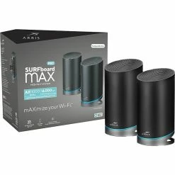 Arris SURFboard MAX Pro AX11000 Tri Band Wireless And Ethernet Router, Black, 2/Pack (1000768)