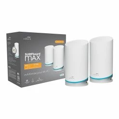 Arris SURFboard MAX AX6600 Tri Band Wireless And Ethernet Router, White, 2/Pack (614386-004-00)