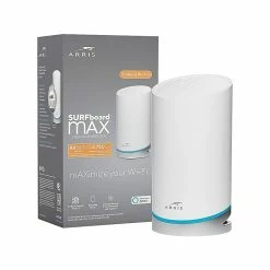 Arris SURFboard MAX AX6600 Tri Band Wireless And Ethernet Router, White (614386-003-00)