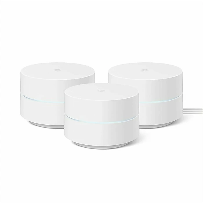 Google Wi-Fi AC1200 Dual Band Wireless Mesh Router, White, 3/Pack (GA02434-US) 3 Google Wi-Fi AC1200 Dual Band Wireless Mesh Router, White, 3/Pack (GA02434-US)