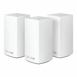 Linksys Velop 3-Piece Dual-Band Whole-Home Wi-Fi System, White (WHW0103)