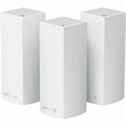 Linksys Velop Intelligent Whole Home Mesh AC2200 Tri-Band WiFi System, White, 3/Pack (WHW0303)