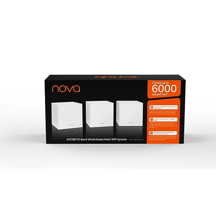Tenda Nova MW12 Tri-band AC2100 Whole Home Mesh WiFi System, 3/Pack (MW12 3PK) 8 Tenda Nova MW12 Tri-band AC2100 Whole Home Mesh WiFi System, 3/Pack (MW12 3PK) - Image 6