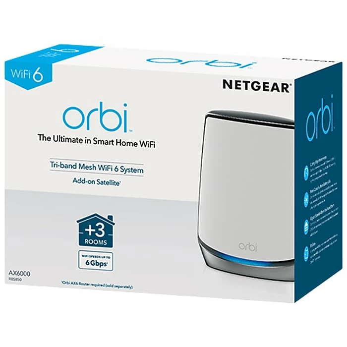 NETGEAR Orbi RBS750 Whole Home Tri-band Mesh WiFi 6 Add-on Satellite 8 NETGEAR Orbi RBS750 Whole Home Tri-band Mesh WiFi 6 Add-on Satellite - Image 6