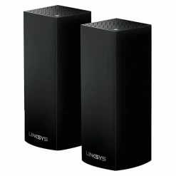 Linksys VELOP Whole Home Mesh Wi-Fi System AC2200 Tri Band Wireless And Ethernet Router, Black (WHW0302B)