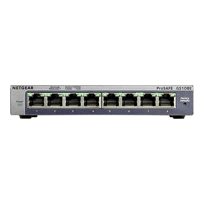 NETGEAR 8-Port Gigabit Ethernet Plus Switch (GS108Ev3) - Desktop, And ProSAFE Limited Lifetime Protection 3 NETGEAR 8-Port Gigabit Ethernet Plus Switch (GS108Ev3) - Desktop, And ProSAFE Limited Lifetime Protection