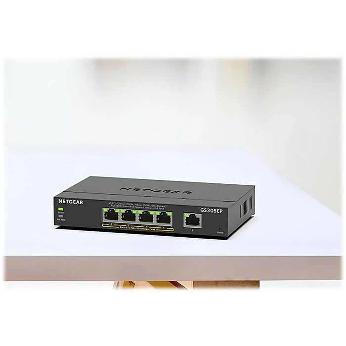 Netgear Plus GS305EP-100NAS 5-Port Gigabit Ethernet Desktop Switch 7 Netgear Plus GS305EP-100NAS 5-Port Gigabit Ethernet Desktop Switch - Image 5