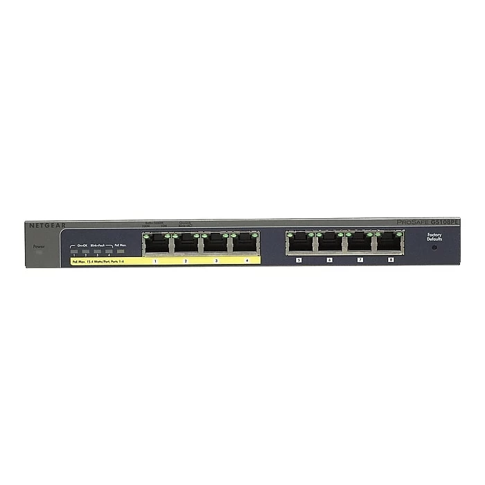 NETGEAR 8-Port PoE Gigabit Ethernet Plus Switch (GS108PEv3) - With 4 X PoE @ 53W, ProSAFE Lifetime Protection 3 NETGEAR 8-Port PoE Gigabit Ethernet Plus Switch (GS108PEv3) - With 4 X PoE @ 53W, ProSAFE Lifetime Protection