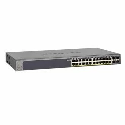 NETGEAR 28-Port Gigabit Ethernet Smart PoE Switch (GS728TPP) With 24 X PoE+ @ 380W, 4 X 1G SFP