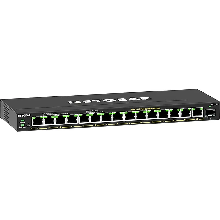 Netgear 300 Plus Series GS316EP-100NAS 16-Port Gigabit Ethernet Desktop/Wall Mountable Managed Switch 6 Netgear 300 Plus Series GS316EP-100NAS 16-Port Gigabit Ethernet Desktop/Wall Mountable Managed Switch - Image 4