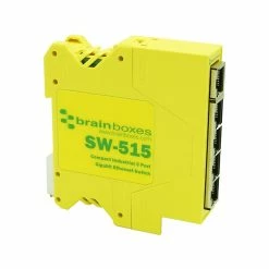 Brainboxes Industrial SW-515 5-Port Gigabit Ethernet Rail-Mountable Switch